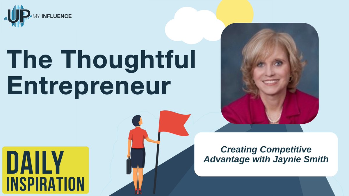 Smart Advantage Inc's Jaynie Smith dives deep into strategies that drive business success. 💡

upmyinfluence.com/podcasts/1904-… 🚀

#TheThoughtfulEntrepreneur #BusinessSuccess #CompetitiveAdvantage #EntrepreneurshipTips #Podcast #JournoRequest