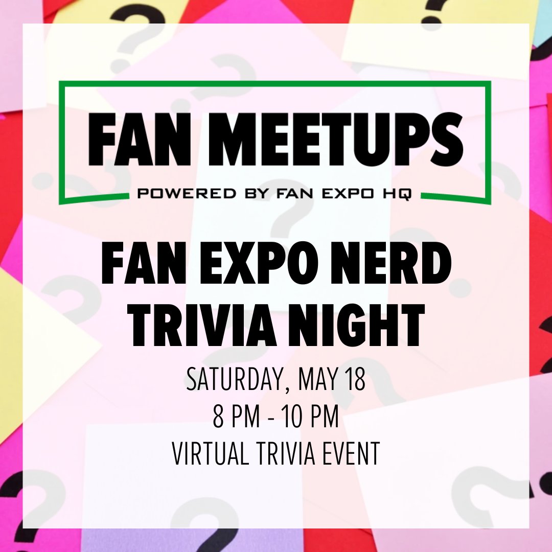 Join us for a virtual trivia night on 5/18, from 8-10 PM, & let your pop culture knowledge shine. 🌟 It’s all about celebrating our fantastic lineup of guests and events at #FANEXPODallas. A Zoom account is required to participate & win prizes - RSVP here: spr.ly/6019jxuJl