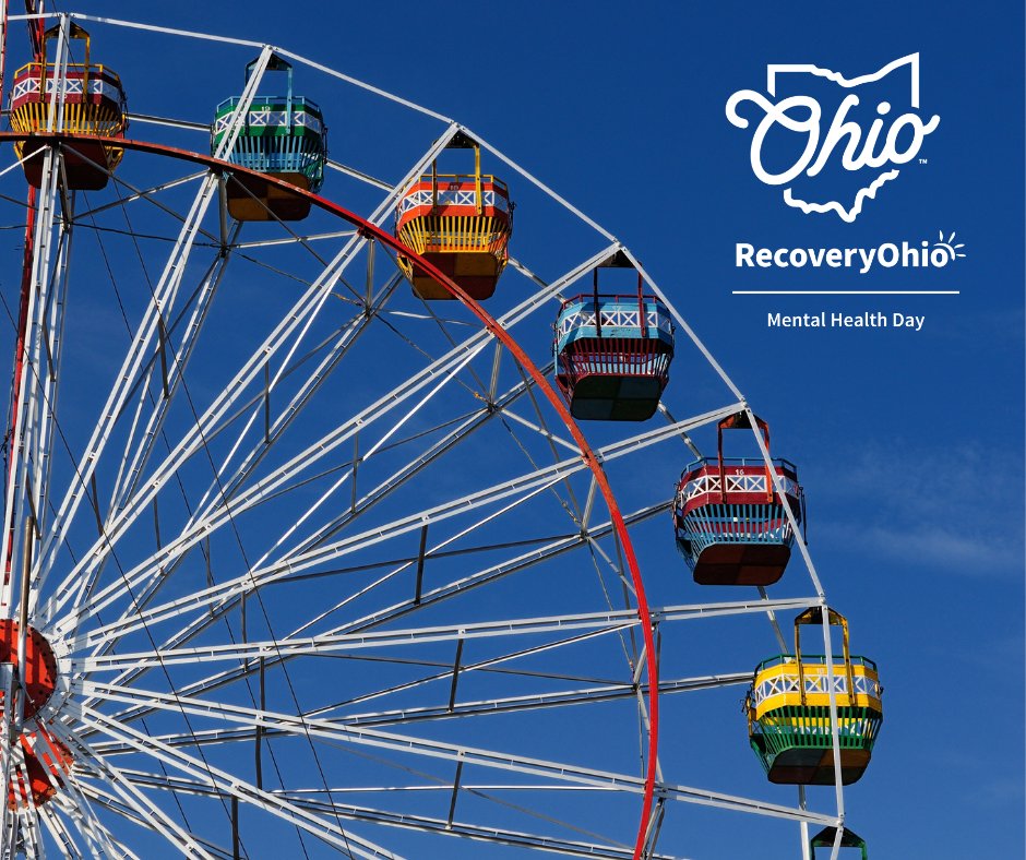 🎡 @recovery_ohio's Mental Health Day at the Ohio State Fair is on July 26th! 🎡
🆓 Get free resources & score swag! 💙 Come take care of yourself! 
#MentalHealthDay #OhioStateFair #Ohio #MentalHealthAwareness