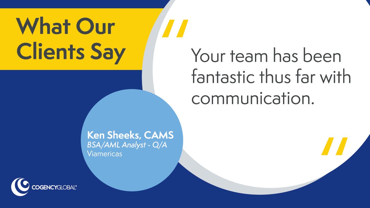 Thus far? Believe us, this is only the beginning of a beautiful relationship, Ken.

#CogencyGlobal #Communication #CorporateServices #Relationships #WhatWeDo #WhoWeHelp #RegisteredAgent #GreatCustomers #YouAreKenough