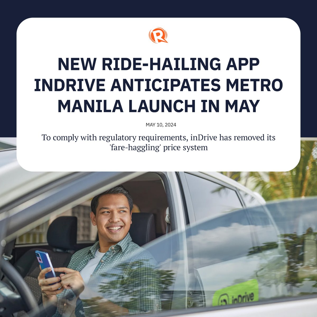 inDrive could receive approval from the Land Transportation Franchising and Regulatory Board as early as this week, according to Afanasii Petrov, inDrive’s business development manager for Southeast Asia. trib.al/PrSJ738
