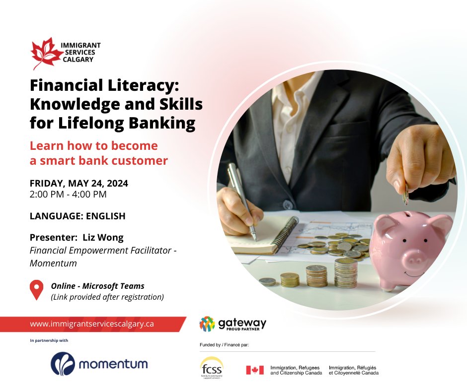 Are you feeling overwhelmed by the Canadian banking system? Do you want to learn how to use banking services to your advantage? Join this information session to learn how you can become a smart bank customer. Register for this free workshop: immigrantservicescalgary.ca/event/financia…