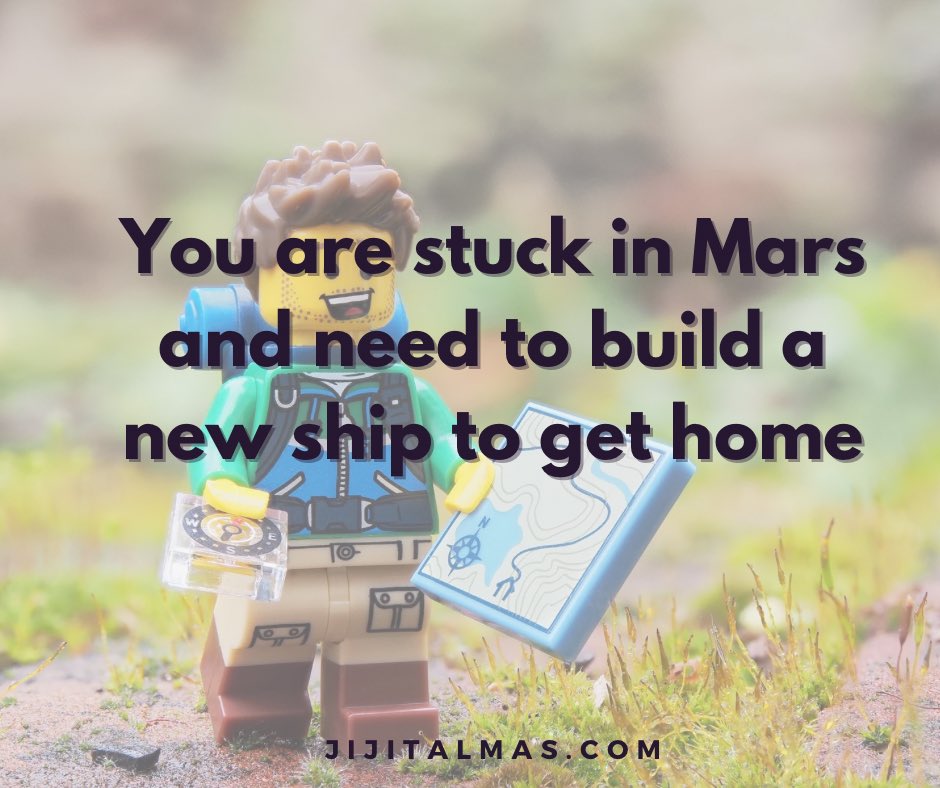 You are stuck in Mars and need to build a new ship to get home #Lego #Legochallenge #STEM