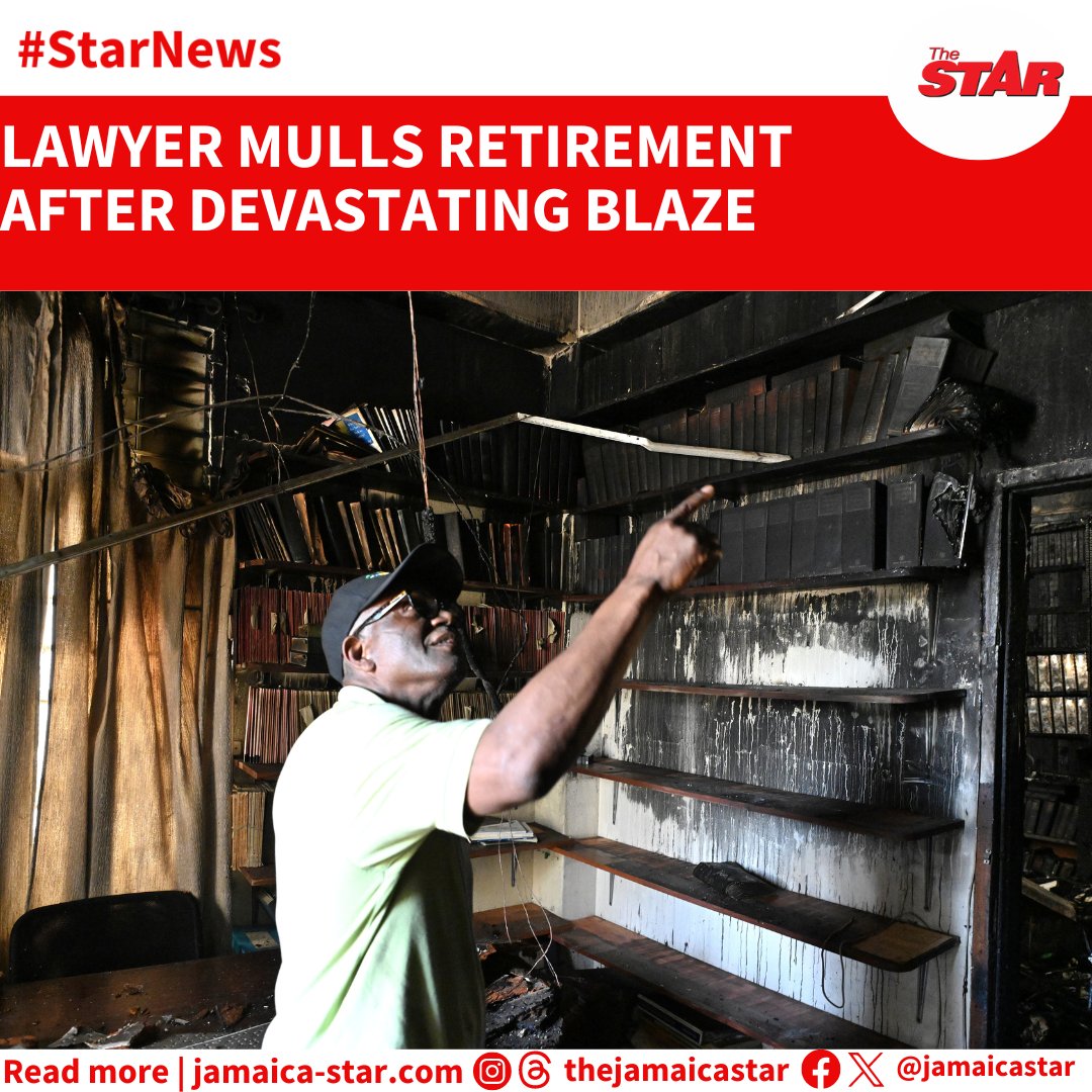 #StarNews: Prominent attorney-at-law Wentworth Charles was dealt a devastating blow in the early hours of Thursday morning, as fire destroyed the building which has been housing his law office on Duke Street, Kingston, for the past 43 years. READ MORE: tinyurl.com/3zcmdfmr