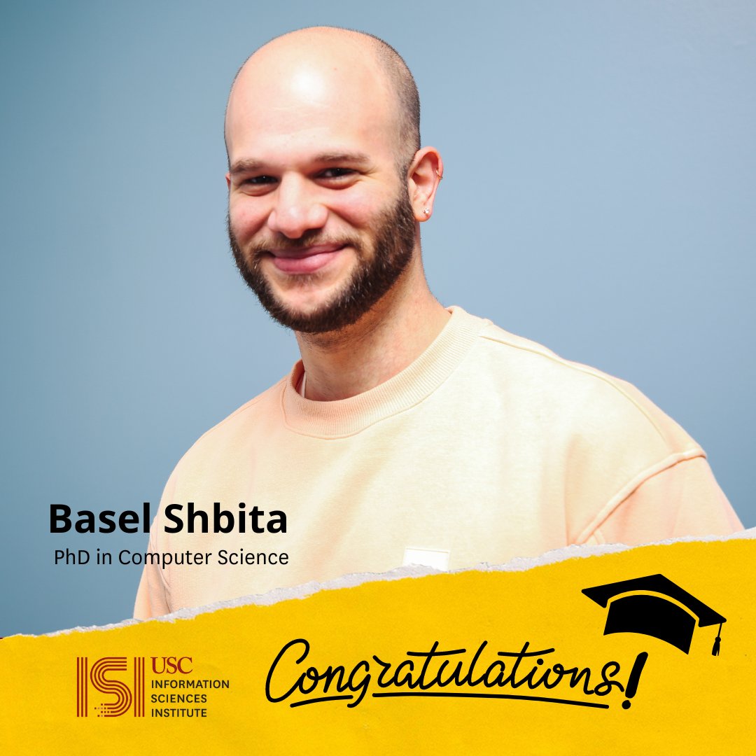 Join us in congratulating our graduating ISIers! @basels92 has earned a PhD in Computer Science under advisor @caknoblock. Following graduation, Basel is working as a Research Scientist at IBM Research! ⁠ Read more here: bit.ly/4bAPc3J @USCViterbi @USC