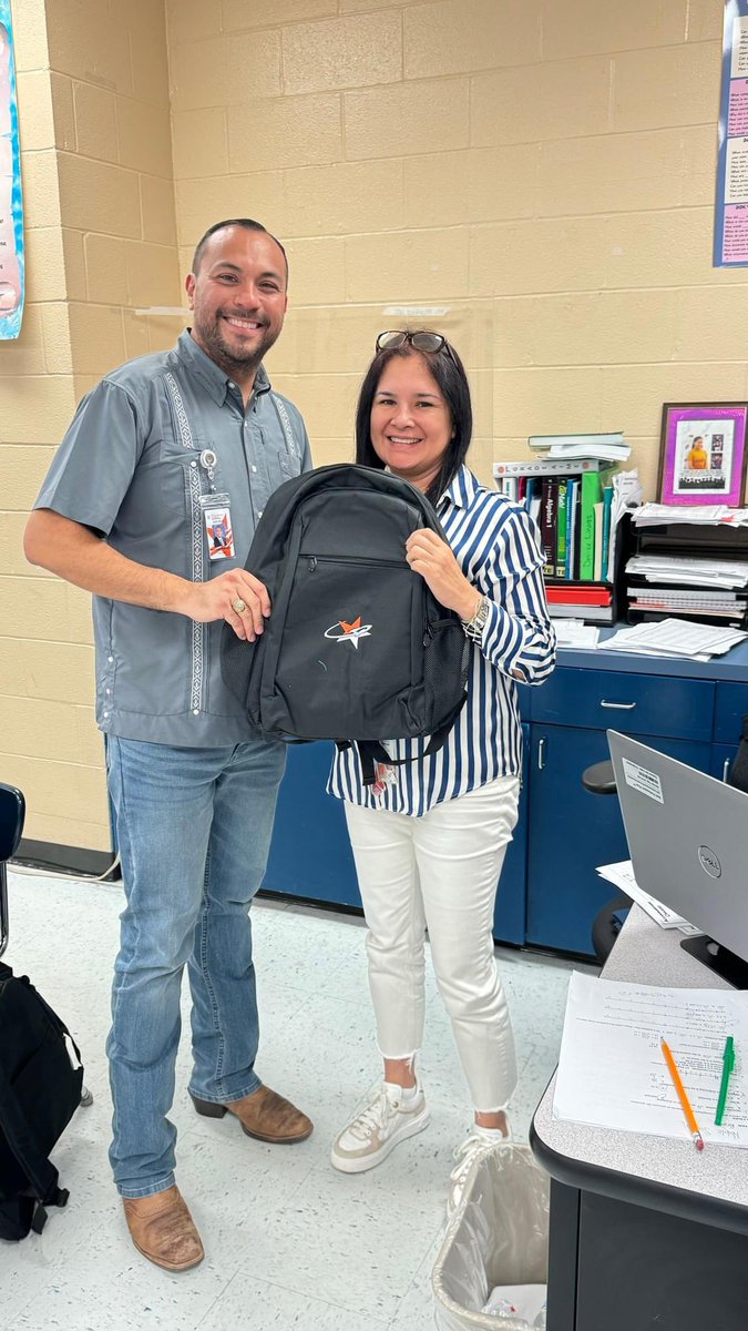Ended Teacher Appreciation Week with brand new backpacks! We are lucky to have the #1 best teachers in Texas at @southtexasisdrs! #RocketPRIDE🚀