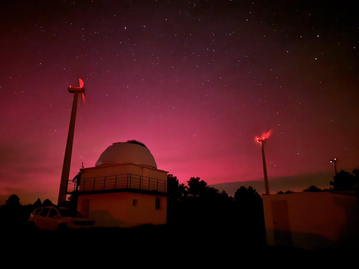 Auroras boreales visibles desde el observatorio de Aras de los Olmos (CAAT) , de la @ASTROAVA