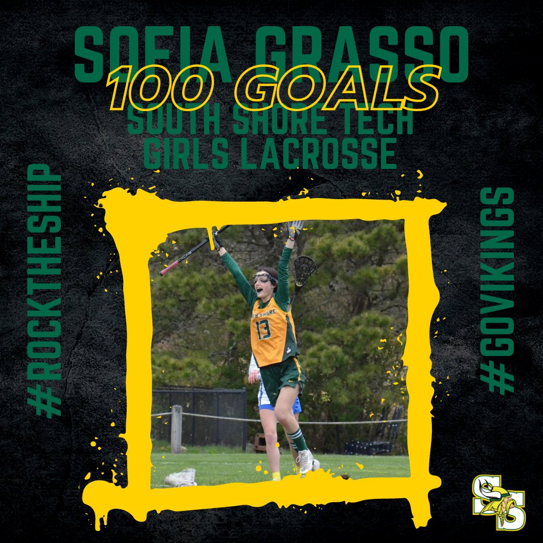 Congratulations to Sofia Grasso for scoring her 100th career goal in today’s game vs. Abington! Sofia your hard work that you’ve dedicated to our lacrosse program is something we’re all very proud of! #GoVikings @sports_ledger @enterschools @GlobeSchools @BostonHeraldHS