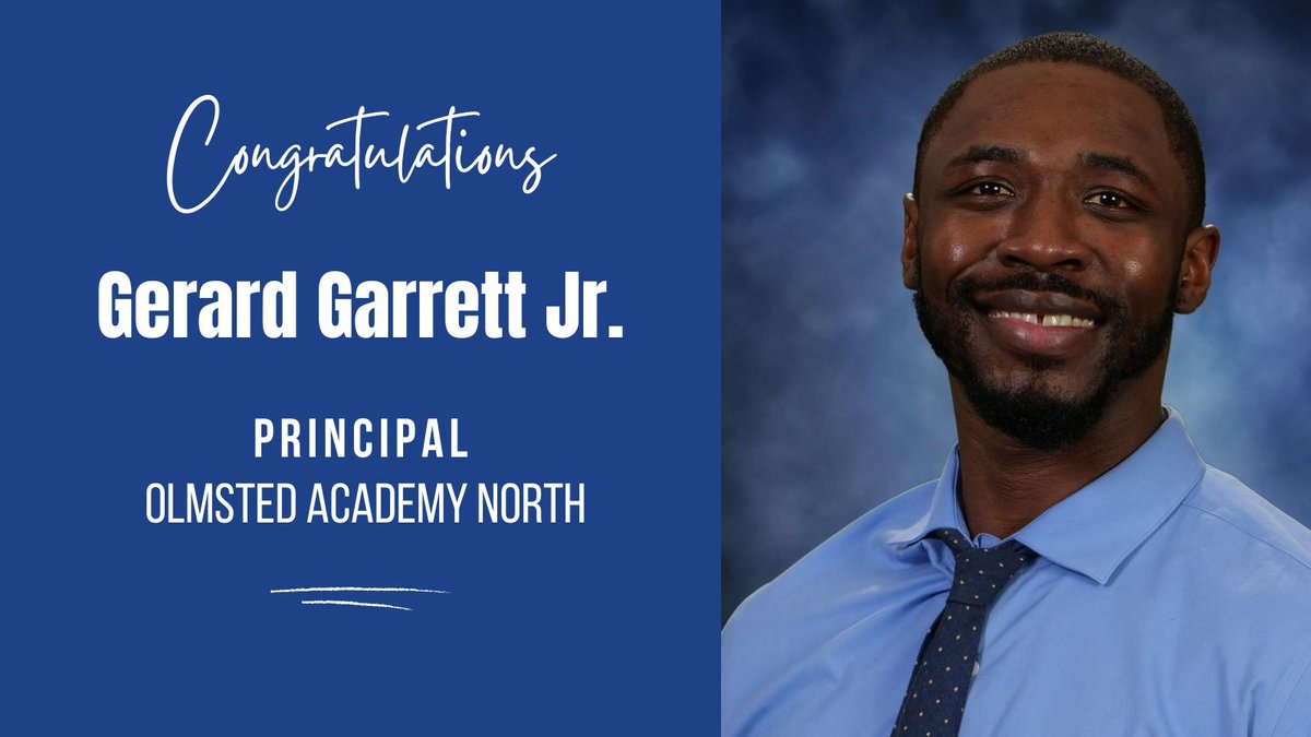 JCPS (@jcpsky) on Twitter photo 🎉 CONGRATULATIONS! Gerard Garrett Jr. named 🆕 principal at Olmsted Academy North!
STORY ➡️ bit.ly/3UBZoBZ
#WeAreJCPS <a href="/OlmstedNorth/">Olmsted North</a> 🎉 CONGRATULATIONS! Gerard Garrett Jr. named 🆕 principal at Olmsted Academy North!
STORY ➡️ bit.ly/3UBZoBZ
#WeAreJCPS <a href="/OlmstedNorth/">Olmsted North</a>