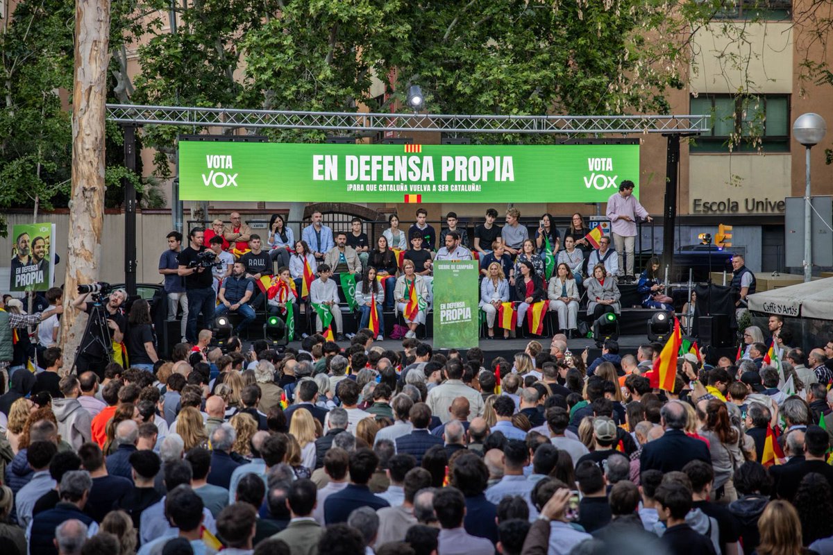 ¡Gracias! Ni un paso atrás por amor a Cataluña y España. Hagamos historia el próximo 12M: Para que Cataluña vuelva a ser Cataluña. Votemos en #EnDefensaPropia