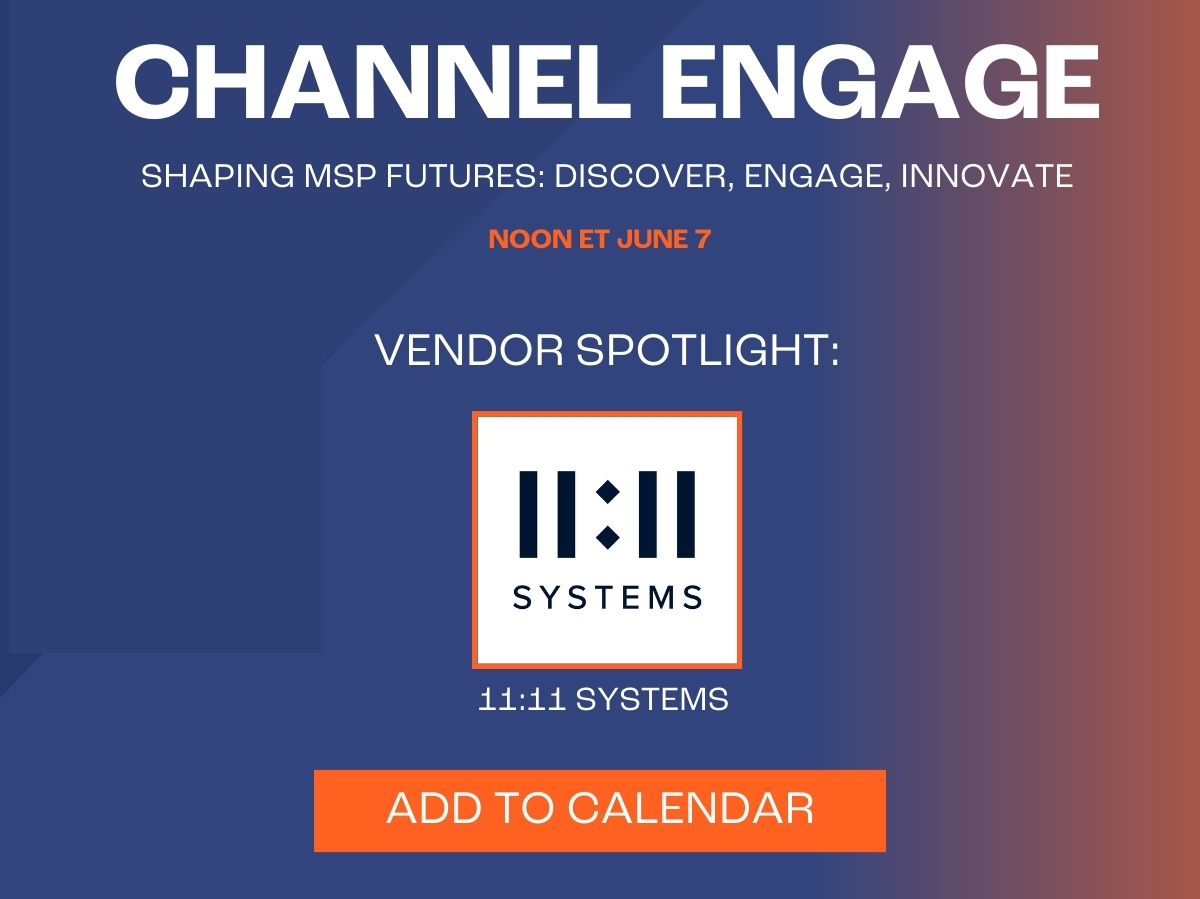 We're thrilled to introduce our first featured Engage vendor: 11:11 Systems! Join us at noon ET June 7 for the debut of their advanced cloud services, offering expert insights for improved performance and cost efficiency. ow.ly/mtqA50RCg0A