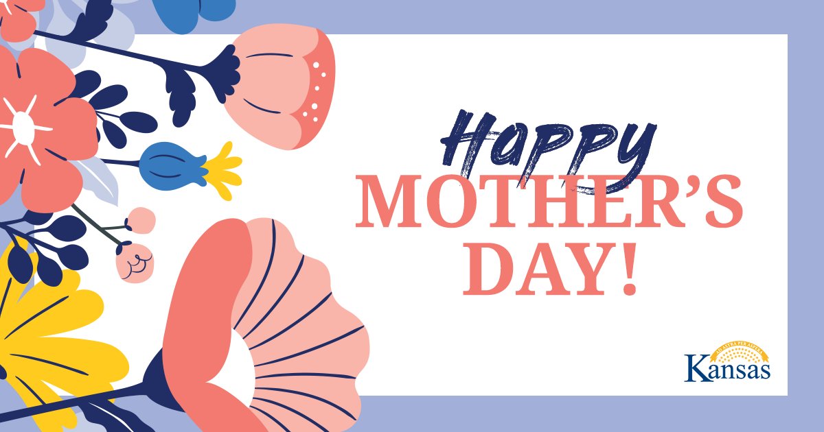 Happy Mother's Day to all the incredible mothers across Kansas! Wishing those celebrating a relaxing and enjoyable day spent with loved ones.