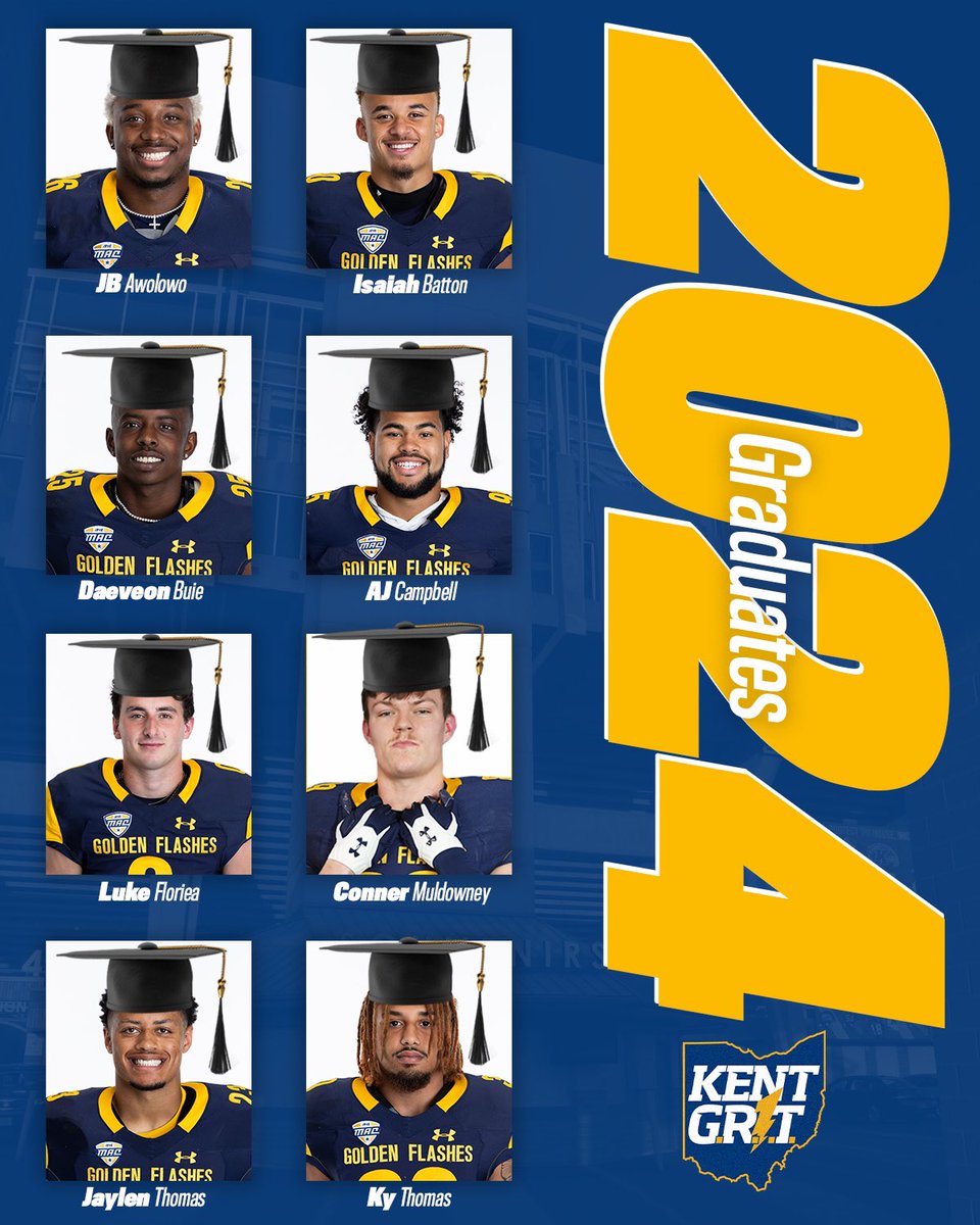 Congrats to our 2024 graduates! 👨‍🎓Continue doing great things on and off the field! 👏 #KentGRIT⚡️| #ALLIN