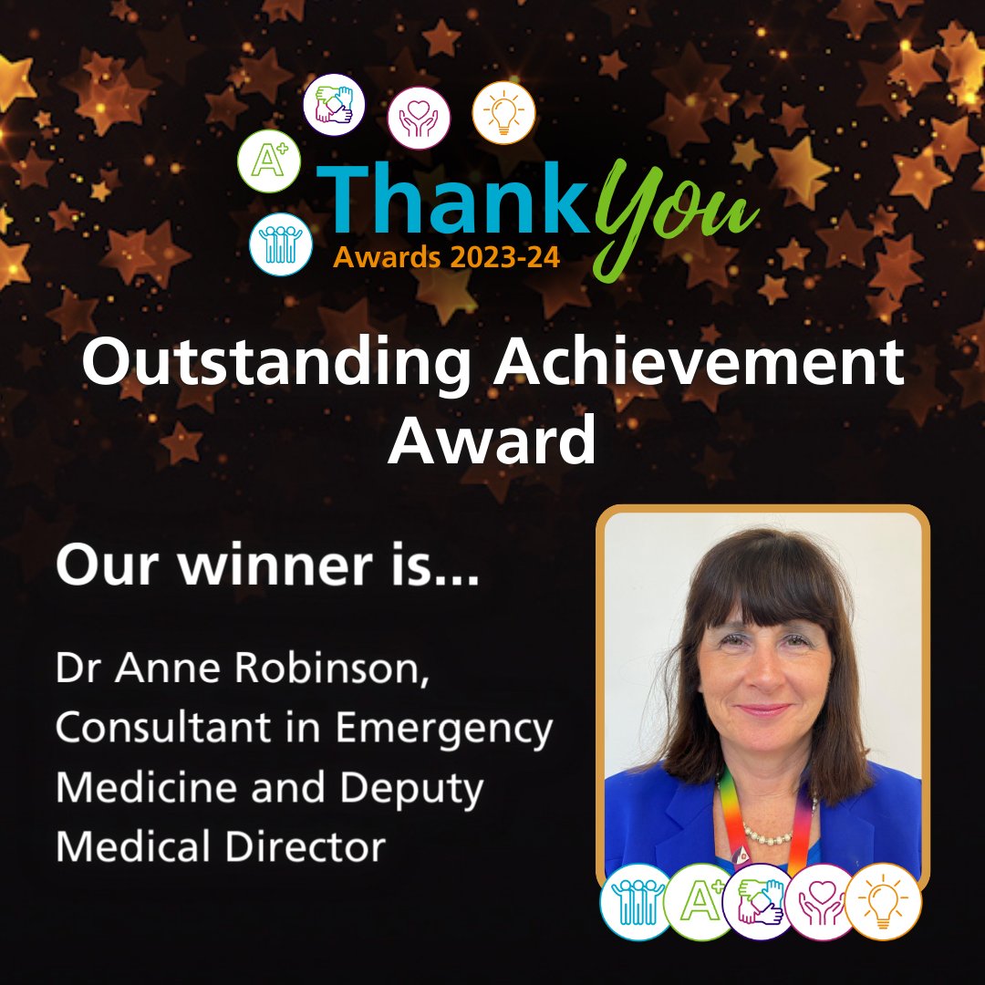 🌟 Honouring excellence 🌟 Dr. Anne Robinson, our extraordinary Consultant in Emergency Medicine and Deputy Medical Director, receives the prestigious Outstanding Achievement Award for her remarkable contributions to our organisation. Congratulations 🎉👏 #ThankYouWHH