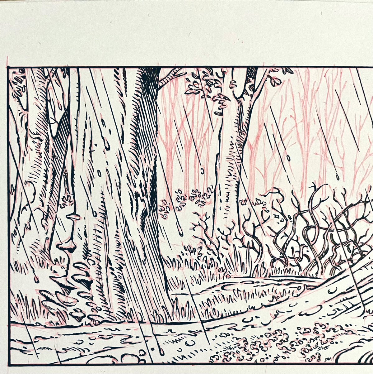 forest
partial inks detail

#makingcomics #SecretProject2 
#process