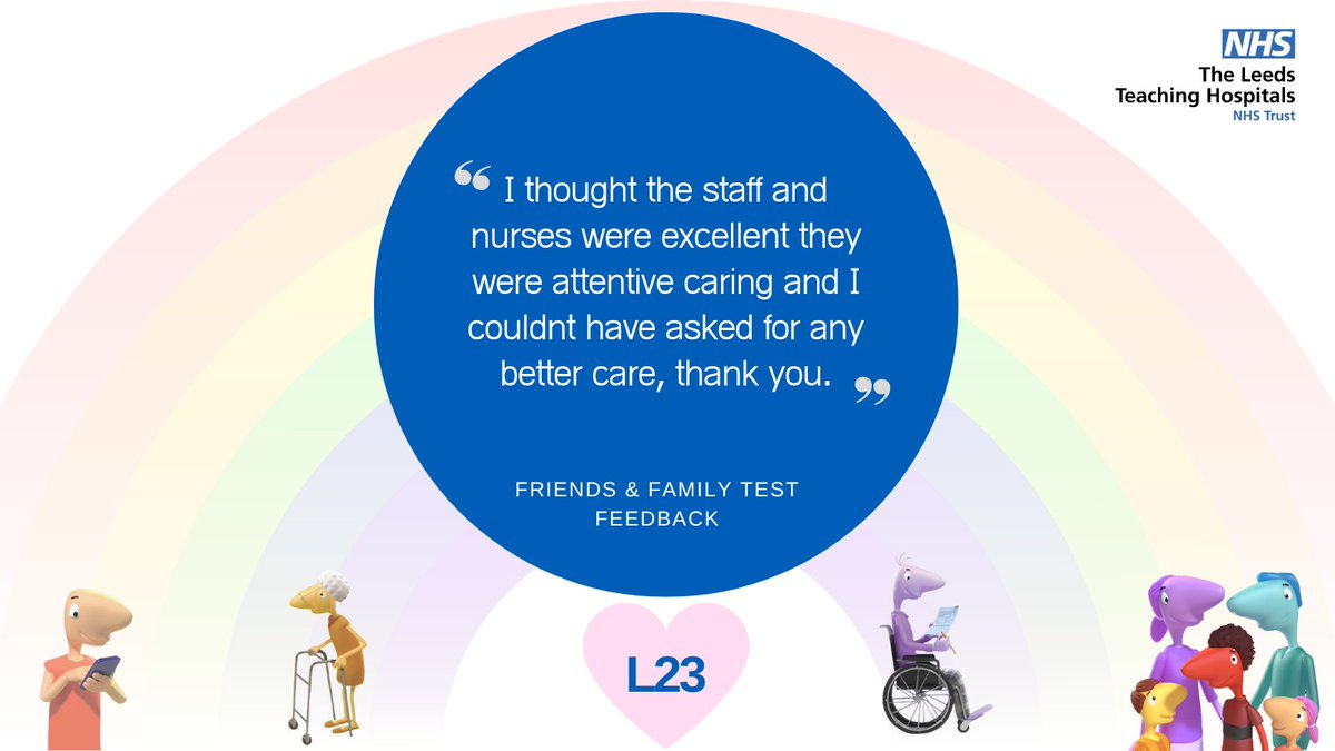 This week we're sharing this great comment from a patient who was cared for by the Head and Neck team on L23, at LGI #FFTFriday If you'd like to share feedback about your experience of care in our hospitals, please visit: leedsth.nhs.uk/patients/suppo…