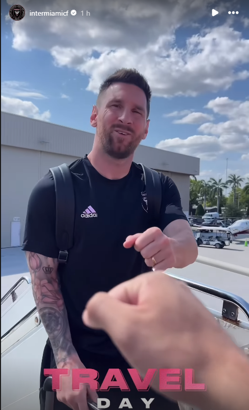 Messi est à bord du vol en direction de Montréal.