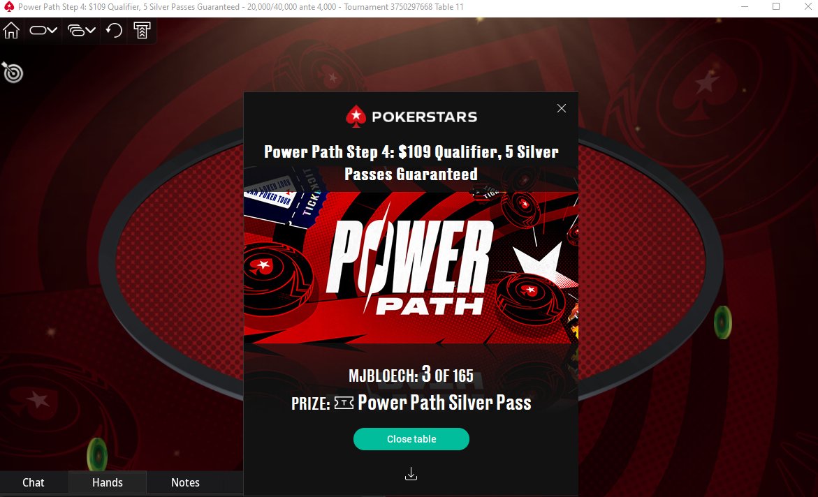 I think being the 'super fan' on the #PITE podcast gave me the extra run good today - just won another silver pass!!!! I will see you at EPT Cyprus! @Stapes @J_Hartigan @PokerStars @PokerStarsLIVE #casino777