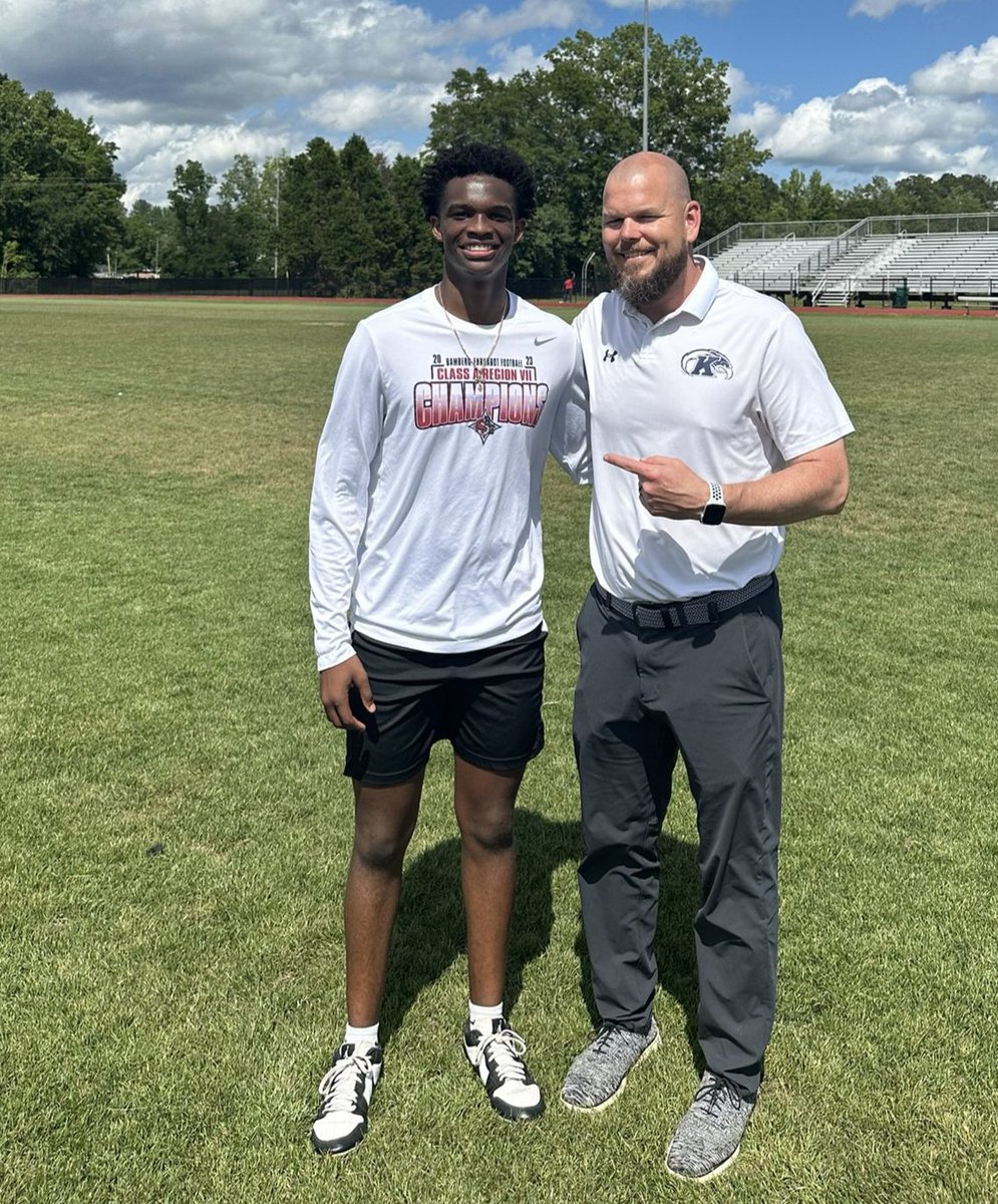 Thank you, @coachmacarney, from @KentStFootball for coming down to The Berg to watch @CrosbyChanston spin it today. He can’t wait to get back up there on June 21-23. #RecruitTheRedRaiders