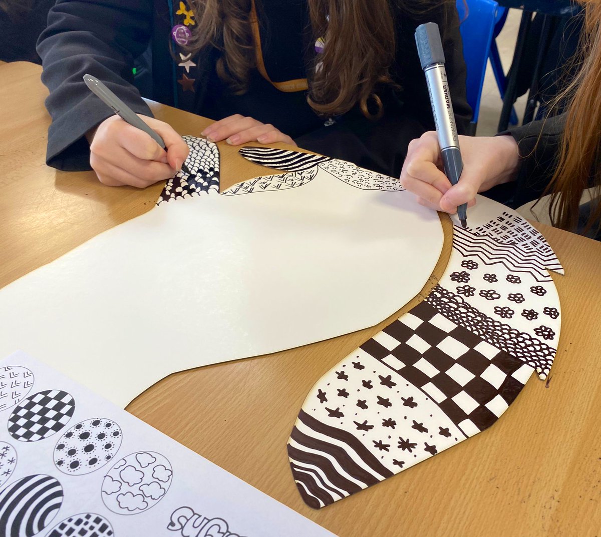 Year 9 art pupils have been enjoying the zentangle animal project. Encouraging the practice of mindfulness through the application of free flowing pattern. #Ambition #TwoClapsOnTwo 👏🏻👏🏻