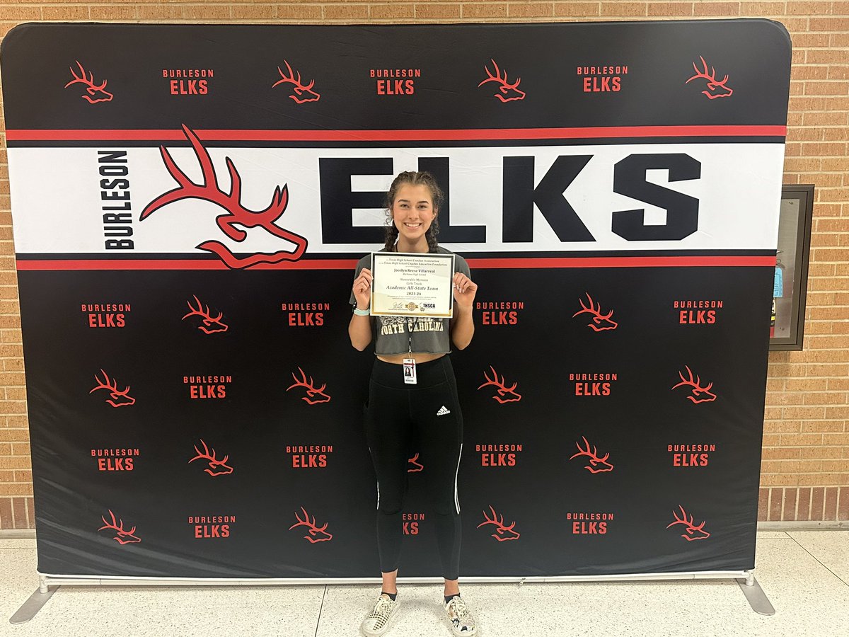 Burleson Track & Field (@burlesontrack) on Twitter photo 🚨🚨Big shout out to 2 of our Lady Elk seniors for receiving <a href="/THSCAcoaches/">THSCA</a> Academic All-State recognition! Looking forward to seeing your ladies to great things in college..
#USAGAINSTTHEWORLD
<a href="/BHSGAthletics/">Burleson HS Girls Athletics</a> <a href="/ElkPrincipal/">Mr. Leek</a> <a href="/BurlesonSports/">Burleson ISD Athletics</a> <a href="/CoachOzee/">Kevin Ozee</a> 🚨🚨Big shout out to 2 of our Lady Elk seniors for receiving <a href="/THSCAcoaches/">THSCA</a> Academic All-State recognition! Looking forward to seeing your ladies to great things in college..
#USAGAINSTTHEWORLD
<a href="/BHSGAthletics/">Burleson HS Girls Athletics</a> <a href="/ElkPrincipal/">Mr. Leek</a> <a href="/BurlesonSports/">Burleson ISD Athletics</a> <a href="/CoachOzee/">Kevin Ozee</a>