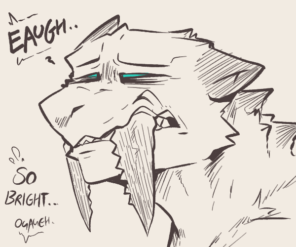 gotta love it when barioth does the cat thing with his fucked up blue eyes
