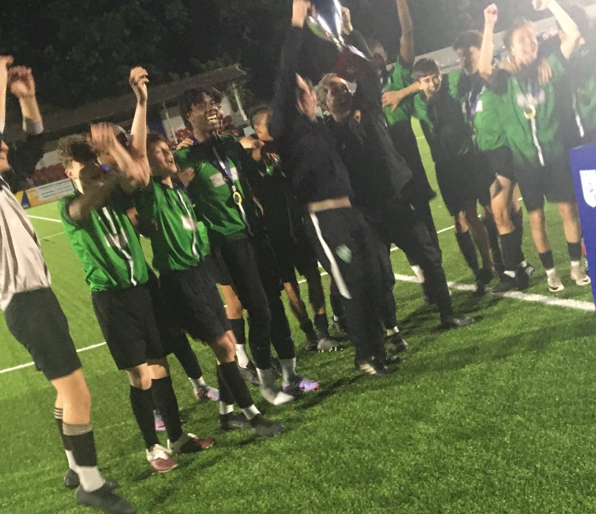 kentschools_fa's tweet photo. Congratulations to @MedwayDistrict U15s - winners of the @kentschools_fa Fletcher Trophy in front of a crowd of almost 400 at @HerneBayFC https://t.co/lOuNIwkpaD