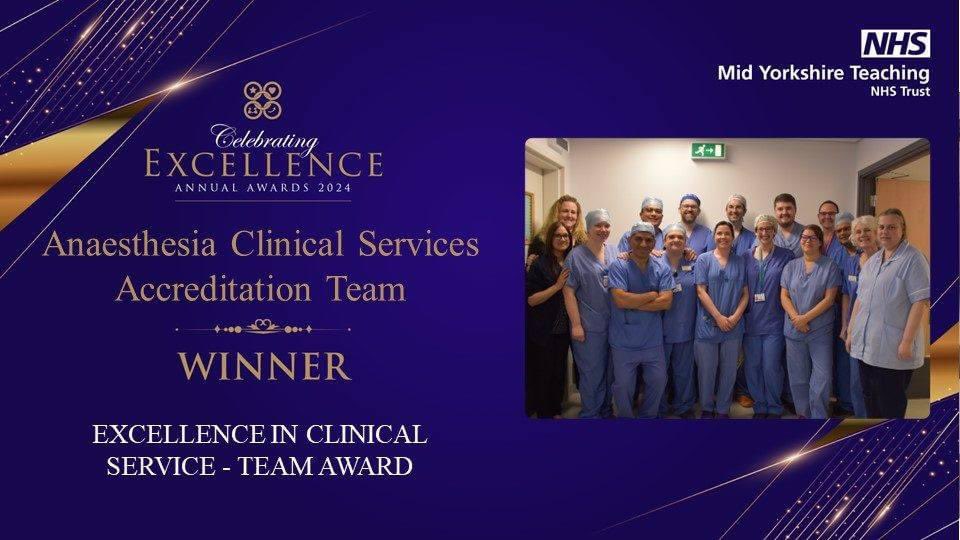 The WINNER of the Excellence in Clinical Service - Team Award is:

🌟 Anaesthesia Clinical Services Accreditation (ACSA) Team 🌟

Congratulations! 👏👏

#MYCE24