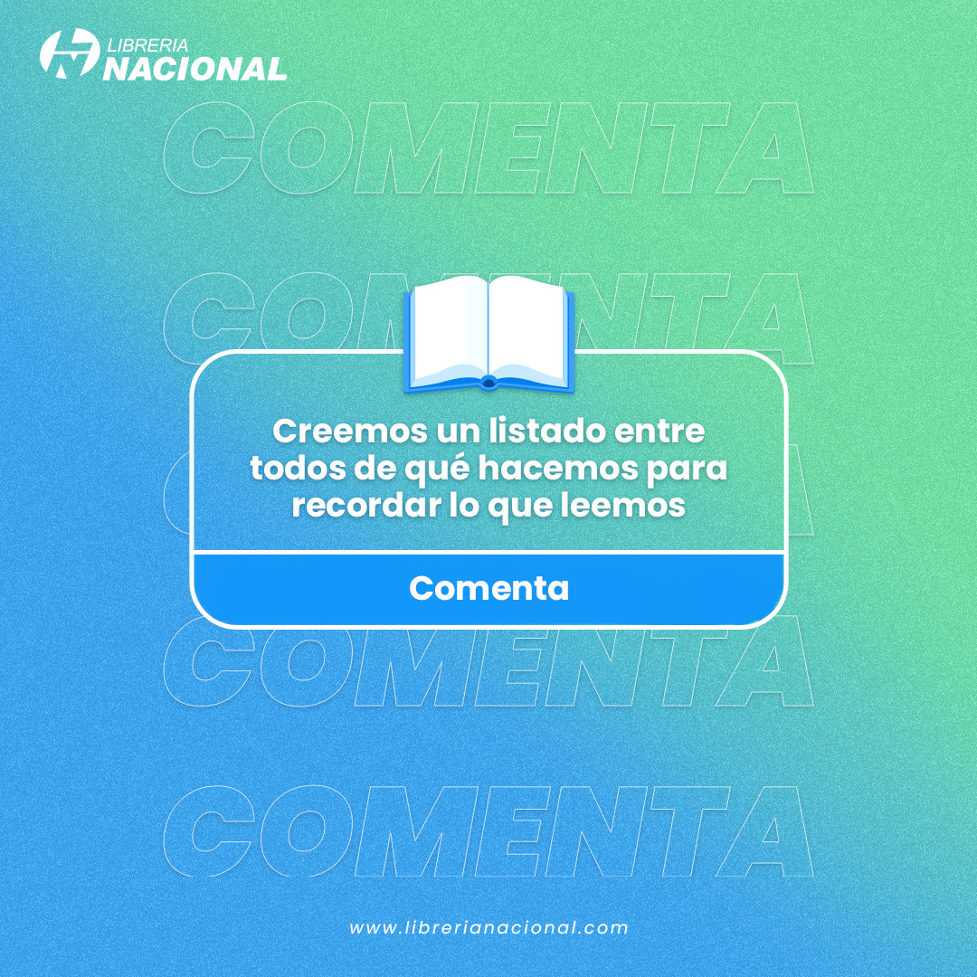 Queremos conocer tus trucos literarios para recordar lo que lees. Comenzamos nosotros: 👉 Asocia lo leído con la vida o conocimientos