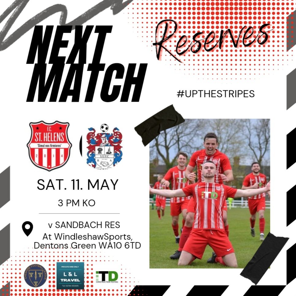 The season just goes on and on.... It's back to league action for the Ressies tomorrow in the sun 🌞 Bar open early for a pint or 6 🍻 Sky Sports on all day 📺 Kick off 3pm #UpTheStripes
