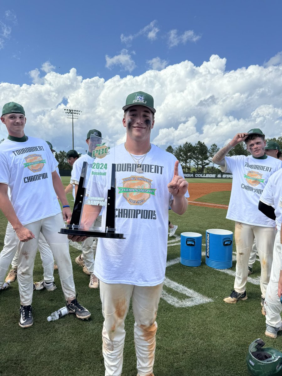 Congratulations to North Baseball Legend Braeden Smith and the Georgia College Bobcats on their Conference Tournament Championship! WINNERS WIN‼️ @braedensmith24_ @GeorgiaCollege @NBelch15 #BuiltDifferent #OurBrand #Legend22