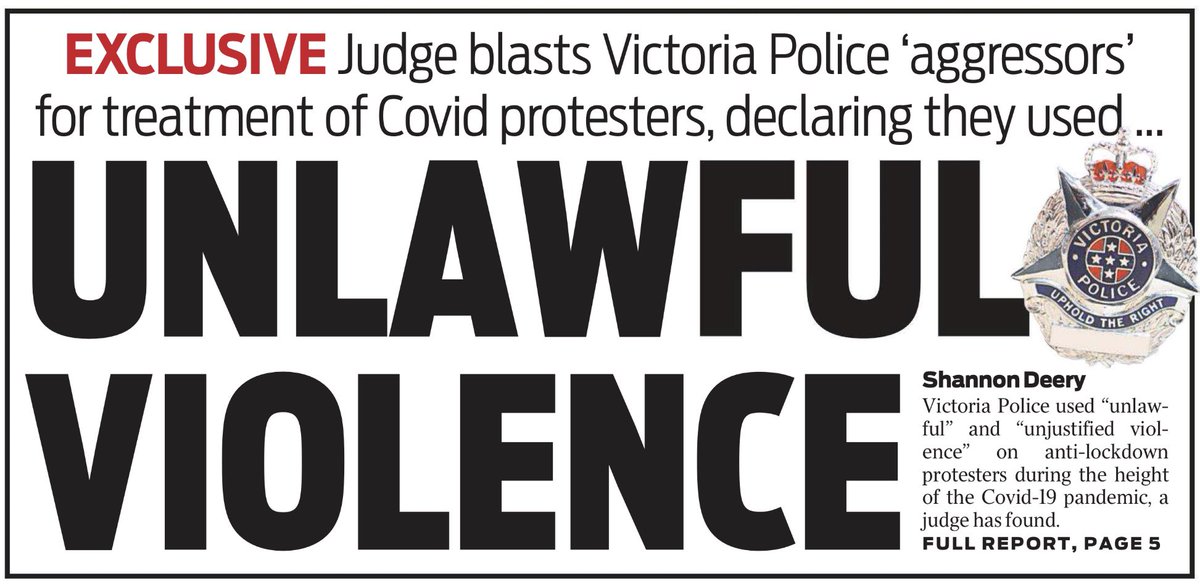 The question I have and can only assume many others would also have is did the then Labor Premier Dan Andrews give the directive to use unlawful violence to Victoria Police?

#SpringSt #LaborTrash Govt

#Auspol