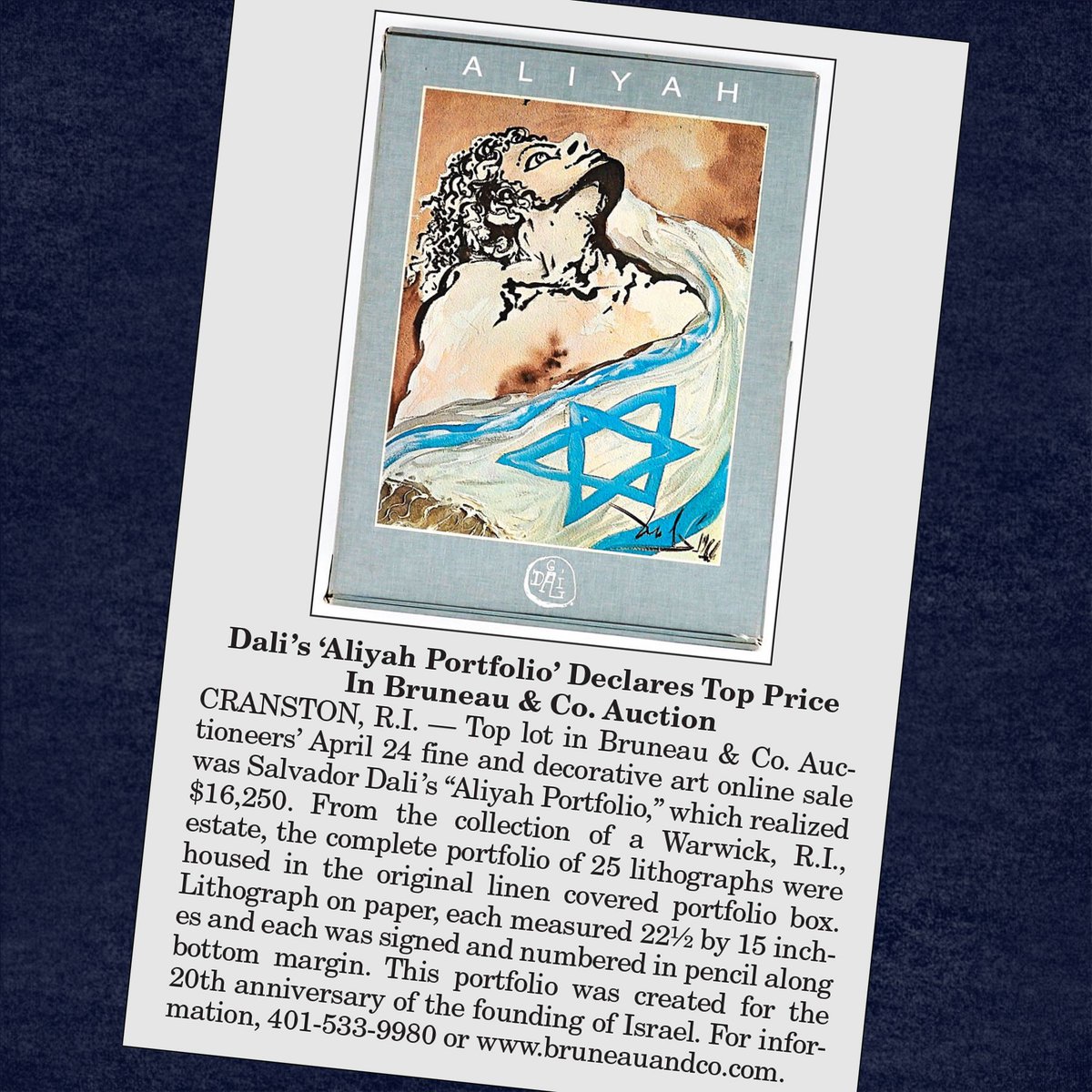 Don't miss our April 24th #FineArt #Auction highlight in this issue of #AntiquesandtheArts Weekly at buff.ly/3F2Rzfd! @thebeeantiques #salvadordali