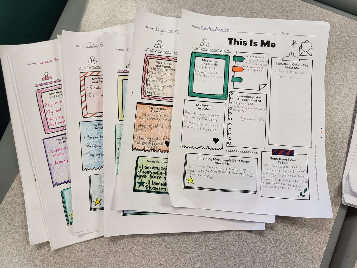 Focusing on @missionechs Manners, students filled out SEL worksheets which demonstrated their strengths as well as information sheets so we can all get to know each other better. #TeamSISD #PhoenixFamily #FirstandBest