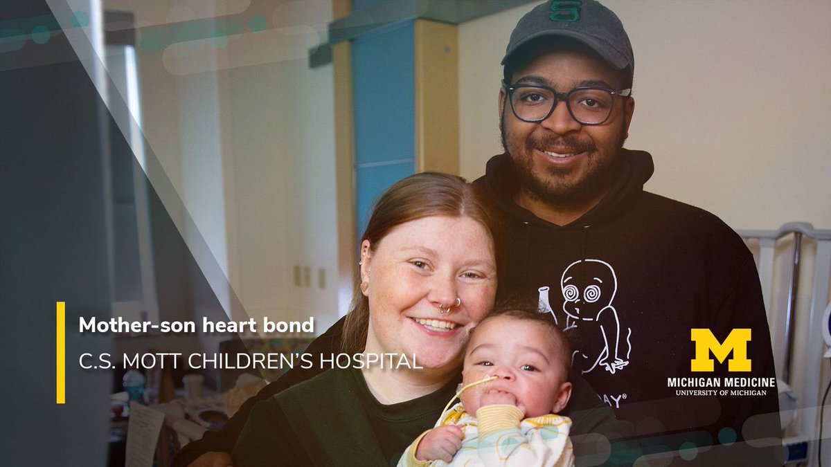 One day, Kenzie Lampe will tell her son, Jeremiah, that they have similar congenital heart conditions - and that the same @MottDocs surgeon helped fix both of their hearts. For now, she's looking forward to her first #MothersDay with him. Their story: michmed.org/JYZYd