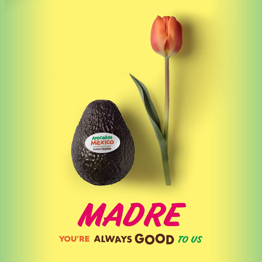 Happy Mother’s Day from Avocados From Mexico® to all of the mother figures in our lives. Send this to your madre to say gracias for being #AlwaysGood to you! 🤍