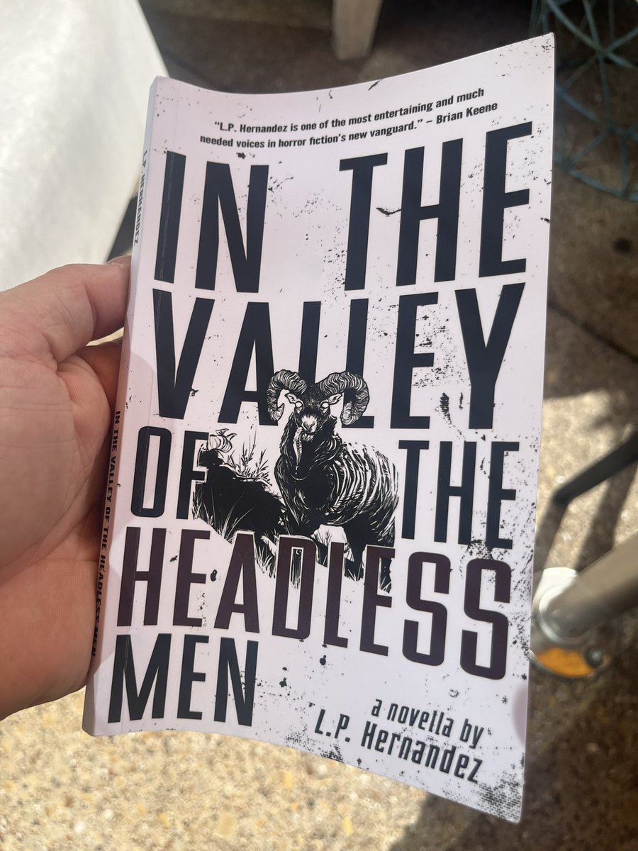 Sat outside and refused to move until I finished IN THE VALLEY OF THE HEADLESS MEN. It’s ANNIHILATION only that book didn’t make me want to cry. @TheLPHernandez is a special writer. Wow.