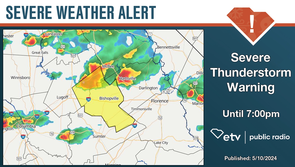 Severe Thunderstorm Warning for Kershaw and Lee County until 7:00pm. Details at bit.ly/427ZNyo #SCWX