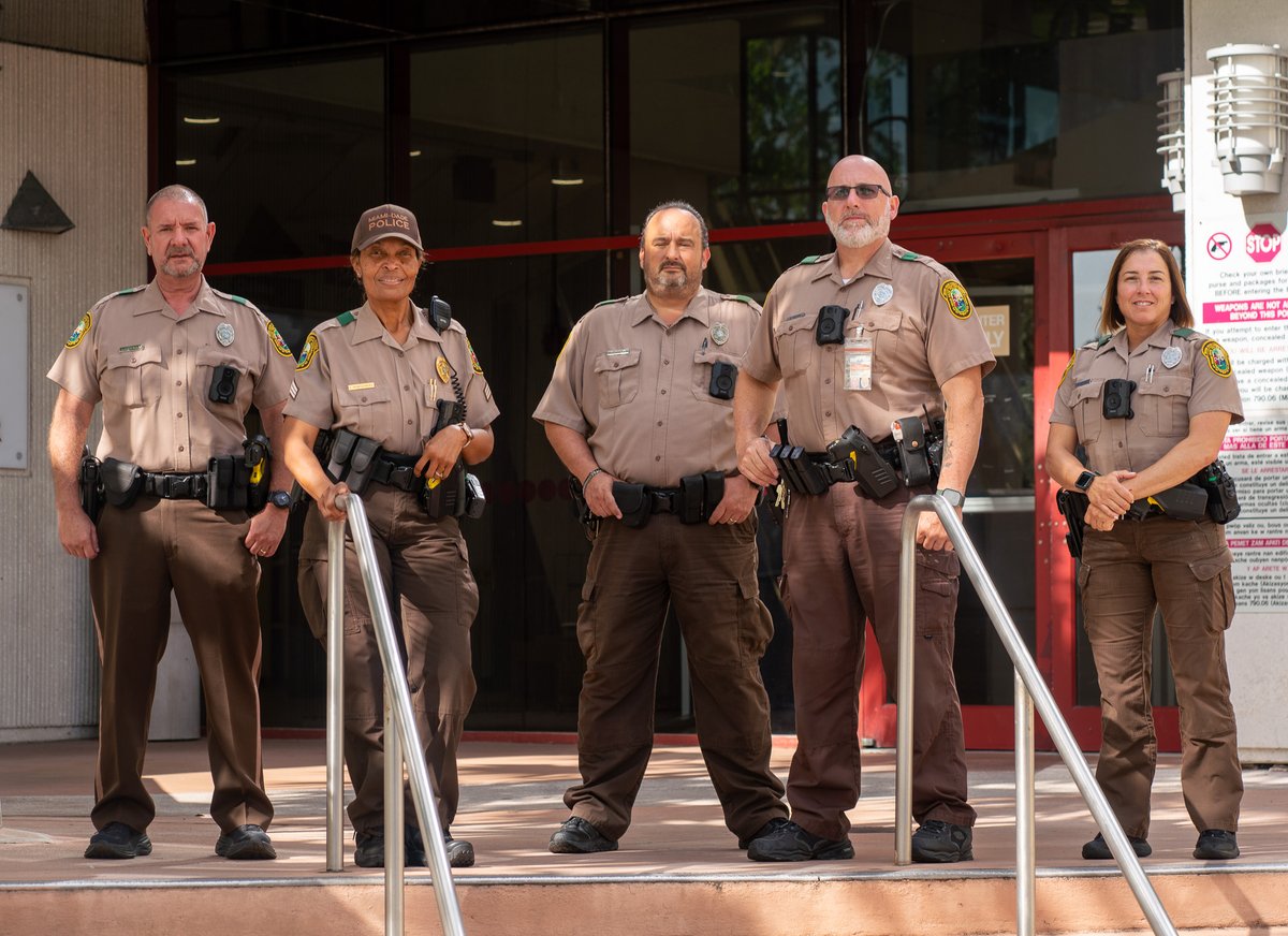 MiamiDadeCourts's tweet photo. On #LawEnforcementAppreciationDay we honor our @MiamiDadePD Court Services Bureau for keeping our courts safe and we thank all law enforcement for all they do every day. https://t.co/zK2t96bhSg