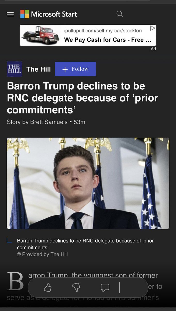Maybe they found Barron is not a citizen and holds a Russian passport? Has anyone seen his birth certificate?