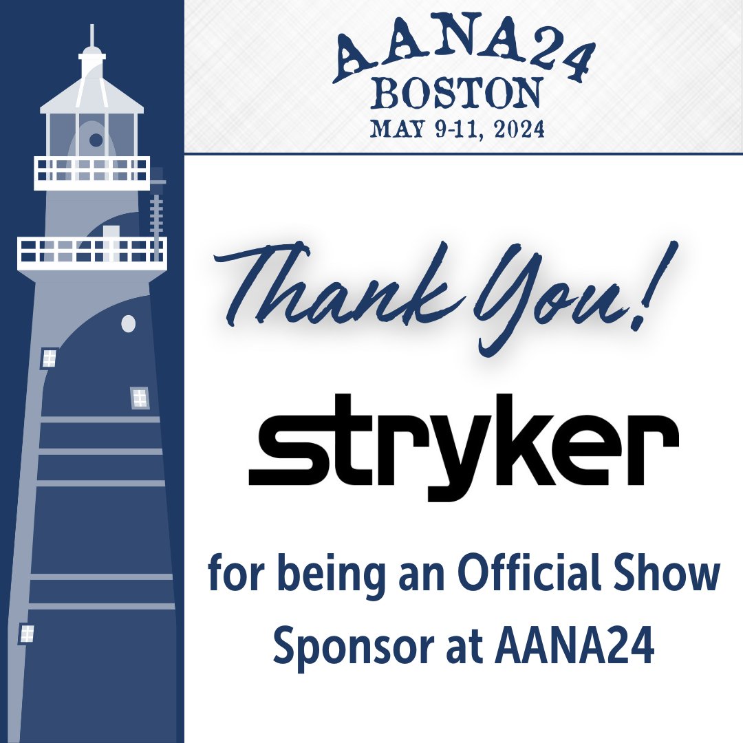 AANA would like to thank Stryker for being an Official Show Sponsor at AANA24!