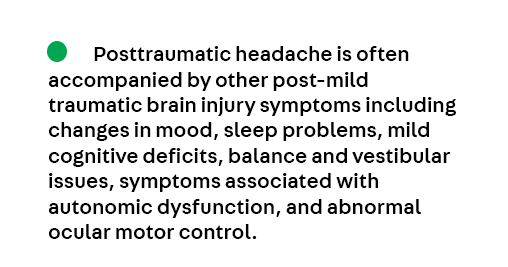 Key Point 3 from the article Posttraumatic #Headache by Dr. Todd J. Schwedt (@schwedtt) from the April Headache issue, which is available to subscribers at bit.ly/3QcNa19. #Neurology #NeuroTwitter #MedEd