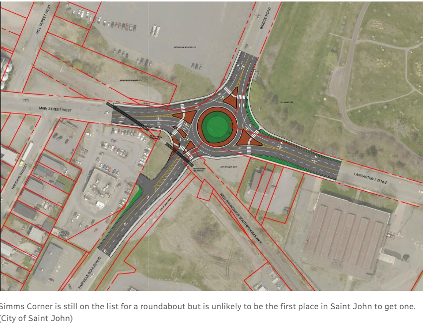 uptownini's tweet photo. "Truck problems on both Ready and Harding streets would be immediately solved if the city could realign busy Simms Corner..."
#MoveSJ #SaintJohn https://t.co/Xz3gsuLu50