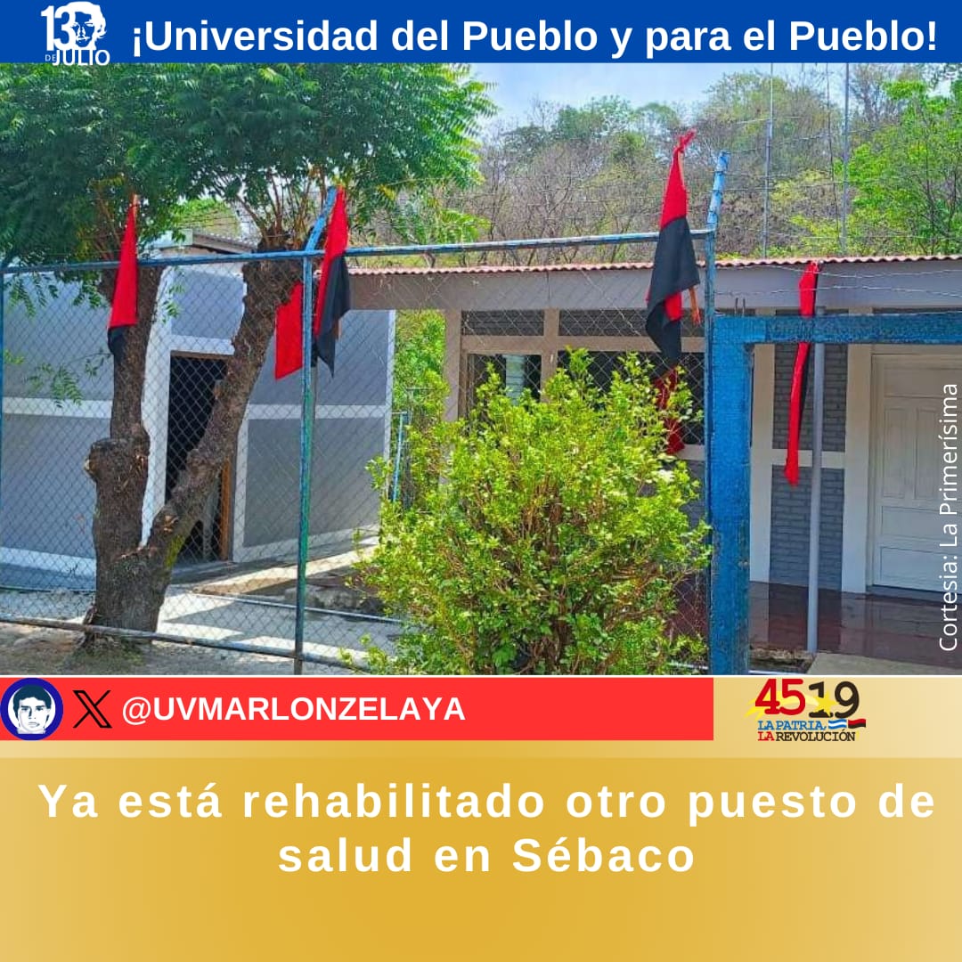 Un nuevo puesto de salud mejorado en Sébaco es entregado para la atención de las familias de este municipio #SomosUNAN #SomosVictoriasVerdaderas #4519LaPatriaLaRevolución #ManaguaSandinista #SoberaníayDignidadNacional