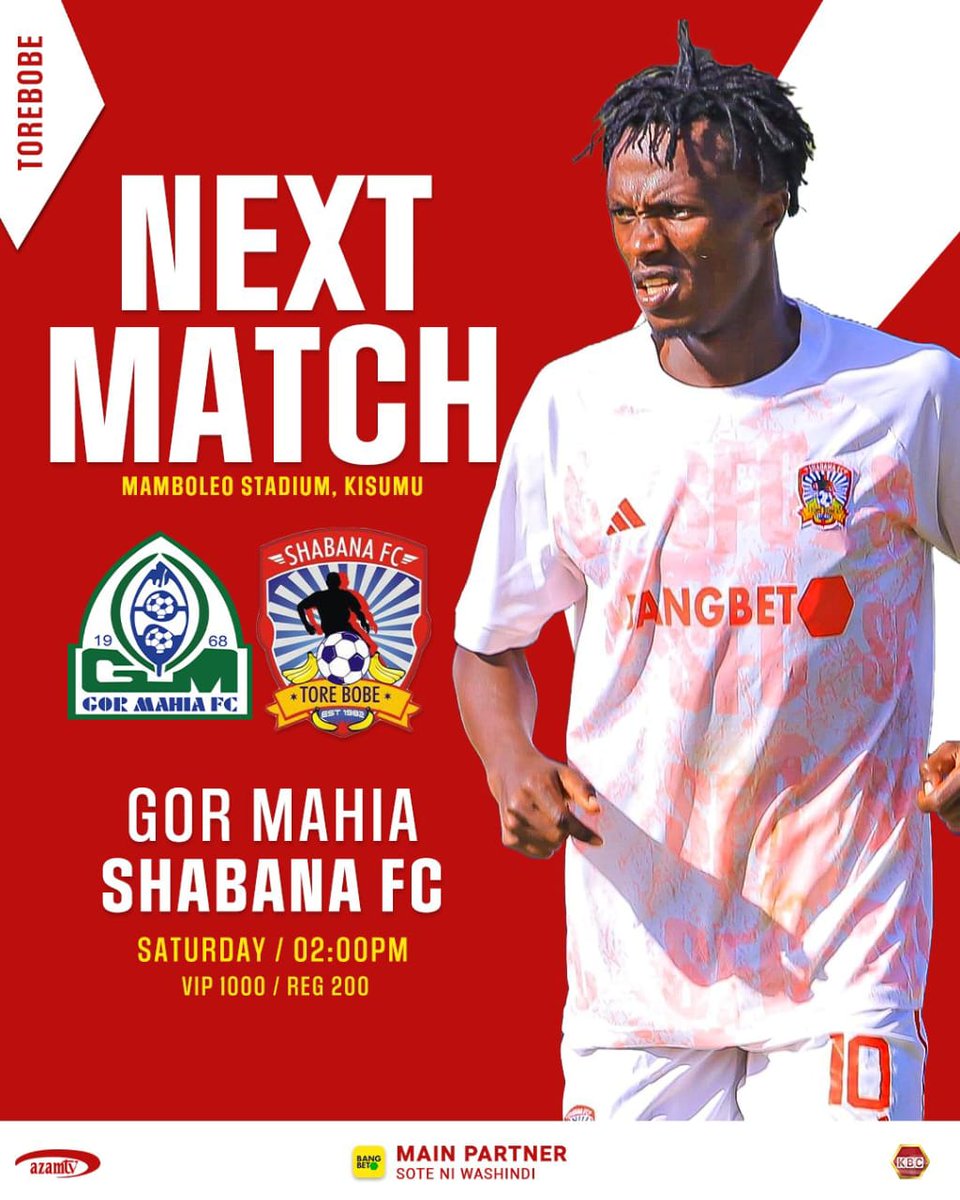 It is match day, Mamboleo stadium is the place to be. Yeso atotang'ane 🙏
#10 #ToreBobe #FootballKE @Shabanafckenya