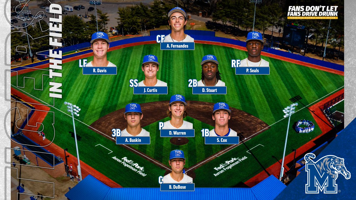 RHP <a href="/david3warren/">David Warren</a> (4-4)  will make start No. 13 of the season this evening.

Here's how we'll line up behind him:

📺 » gotigersgo.me/4bv1ZVh 
📻 » gotigersgo.me/BSB-radio-UAB 
📊 » gotigersgo.me/livestats 

#GoTigersGo | <a href="/TNHSO/">Tennessee Highway Safety Office</a>