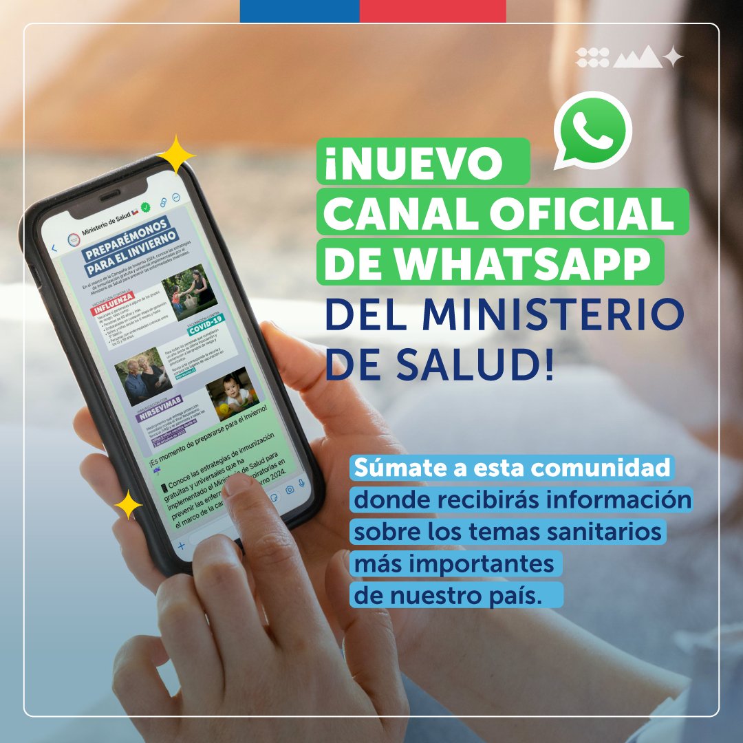¡Sigue nuestro canal oficial de WhatsApp! 📱 Entérate de toda la información sobre temas sanitarios de forma oficial. 📌Ingresa al canal de WhatsApp del Ministerio de Salud whatsapp.com/channel/0029Va…