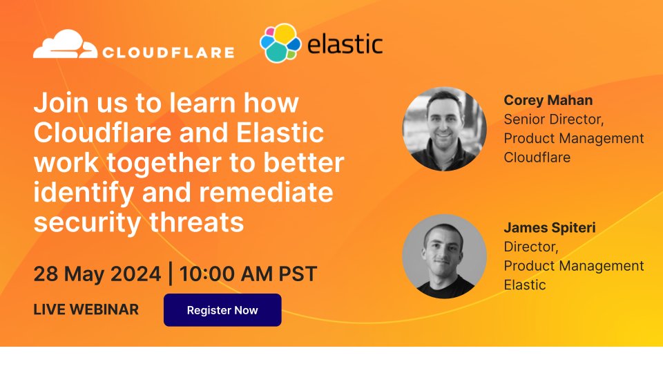 Is cloud security keeping you up at night? Join our upcoming webinar to learn how Cloudflare Zero Trust logs and Elastic SIEM improve your visibility and security in the cloud. Register today! cfl.re/4b8VSWF