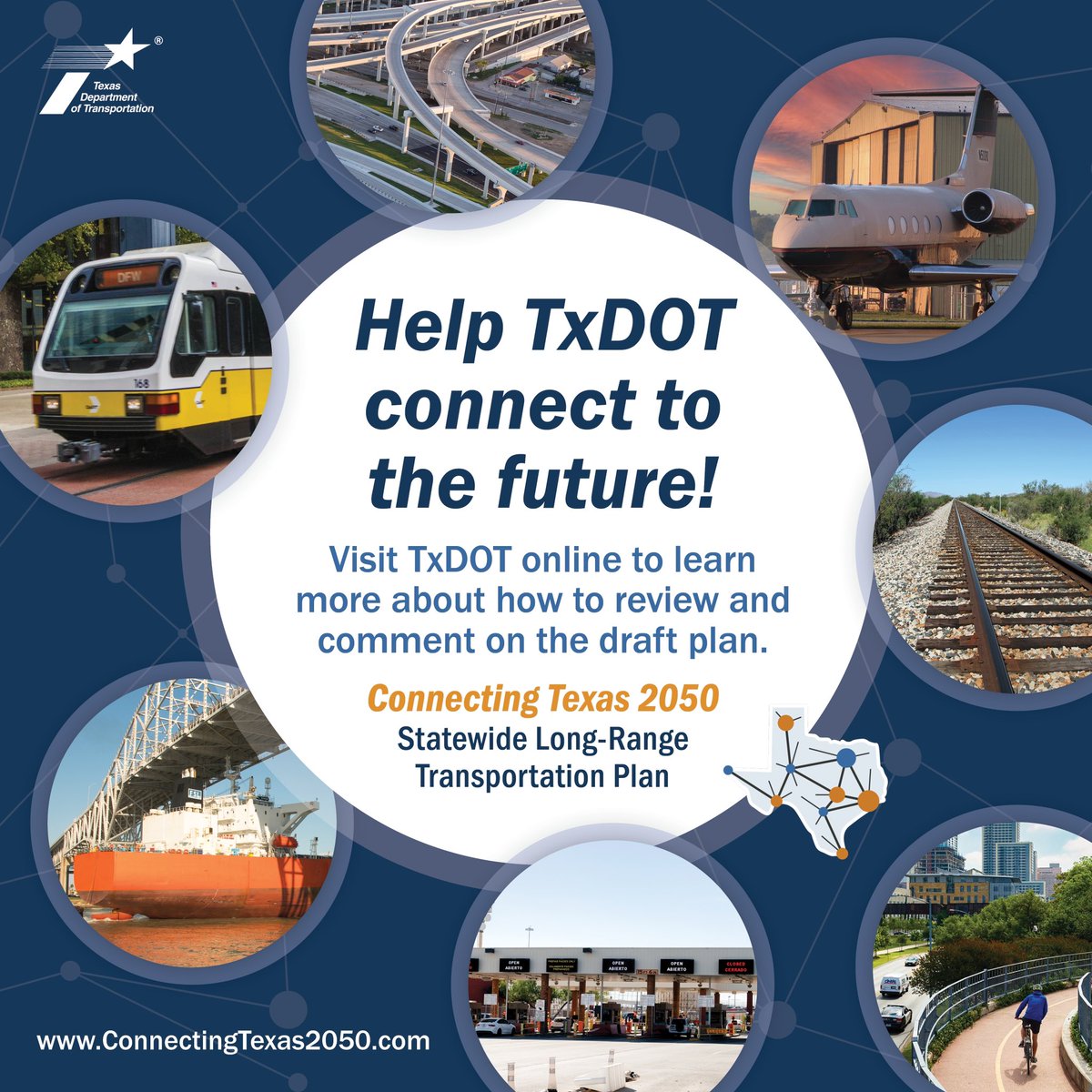 Attention Balch Springs residents! 🚌🚲✈️ Your feedback is valuable as TxDOT completes the planning process for the current update to the statewide long-range transportation plan. Join the May 28 virtual public hearing and learn more: txdot.gov/projects/plann… #ConnectingTexas2050