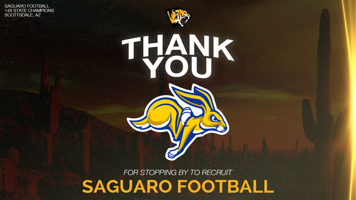 Thank you @CoachBibbs52 of @GoJacksFB for your interest in our student-athletes! #SagU | @D_TKelly